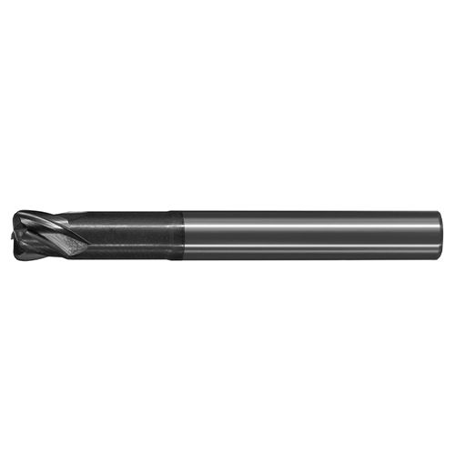 極細微粒碳化鎢圓偶角銑刀-強力型四刃<br>Ultra Micro Grain Carbide Corner Radius Short Flute End Mills - 4 Flute