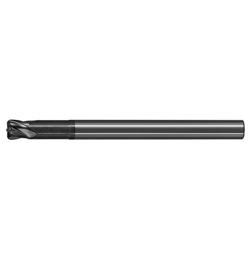 極細微粒碳化鎢圓偶角銑刀-長柄強力型四刃<br>Ultra Micro Grain Carbide Long Shank Corner Radius Short Flute End Mills - 4 Flute