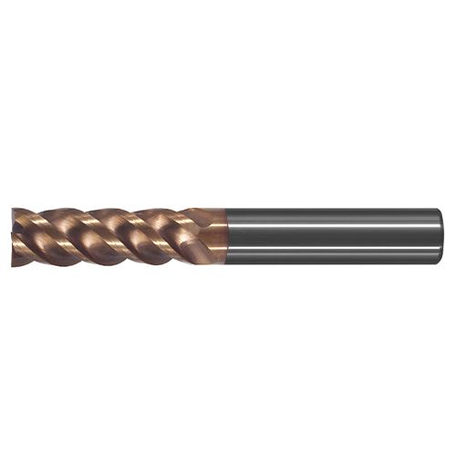 超微粒碳化鎢高效能端銑刀 - 標準型四刃<br>Micro Grain Carbide High Efficiency Standard End Mills - 4 Flute