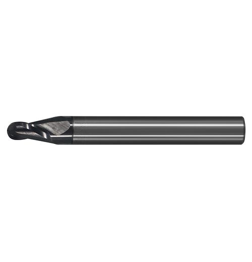 超微粒碳化鎢斜度球銑刀- 標準型二刃<br>Micro Grain Carbide Taper Ball Nose Standard End Mills - 2 Flute