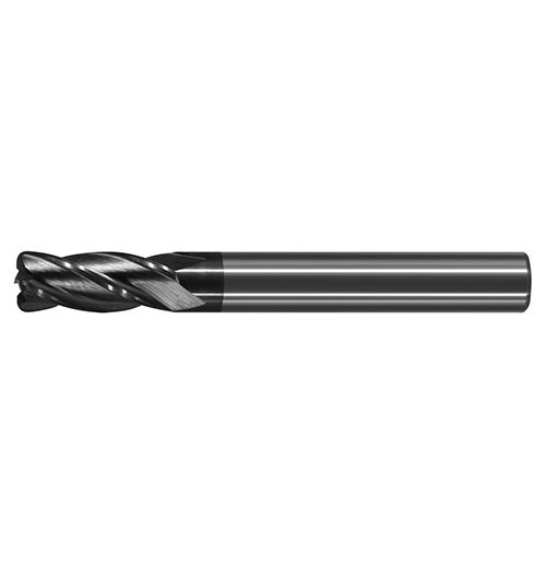 超微粒碳化鎢圓偶角銑刀- 標準型四刃<br>Micro Grain Carbide Corner Radius Standard End Mills - 4 Flute