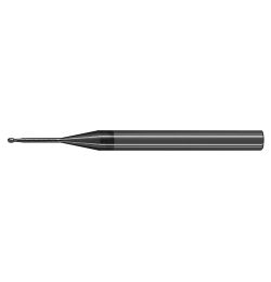 極細微粒碳化鎢深溝加工專用球銑刀<br>Ultra Micro Grain Carbide Ball Nose Long Neck End Mills - 2 Flute