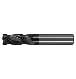 超微粒碳化鎢粗銑刀- 細齒型四刃 <br> Micro Grain Carbide Roughing End Mills-4 Flute